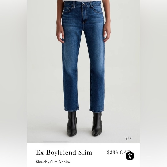 Ag Adriano Goldschmied Pants - Ag Adriano Goldschmied Ex-Boyfriend Slouchy Slim Jeans